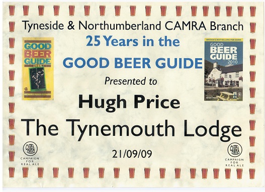 Tyneside & Northumberland CAMRA Branch 25 Years in the GOOD BEER GUIDE